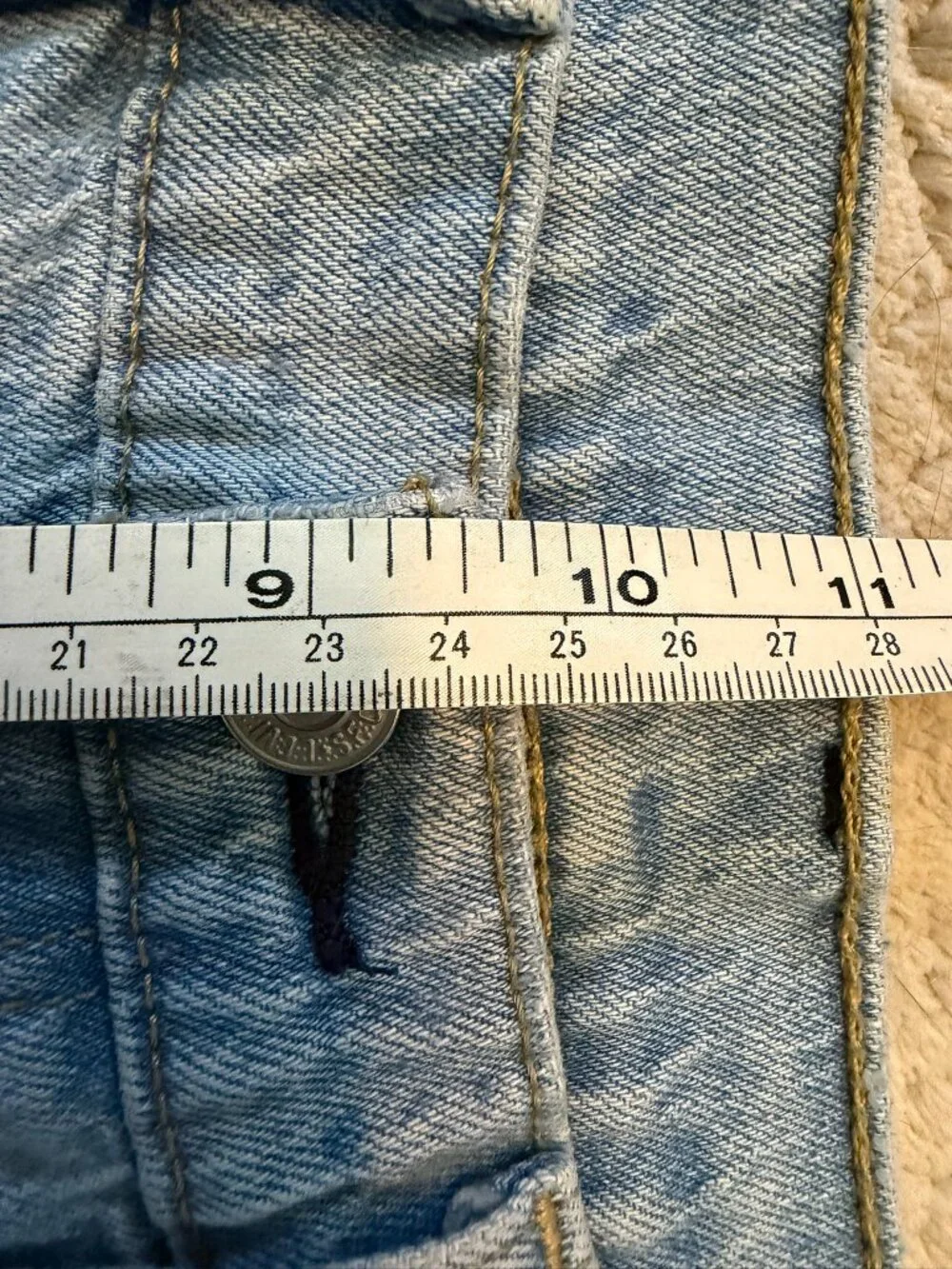 Levi's 527 Slim Bootcut Light Wash Jeans Size 31 x 32 Raw Hem